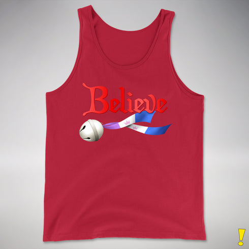 Believe Drag Pride Flag Jingle Bell Premium Tank Top - Red